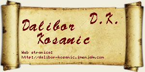 Dalibor Kosanić vizit kartica